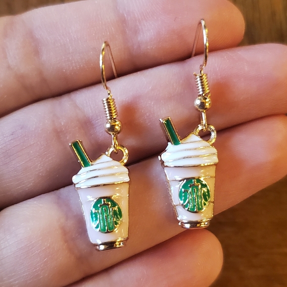 NWOT Starbucks Frappuccino Earrings - Picture 2 of 4